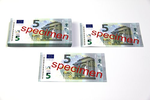 5 Euro Schein 100 Stück Banknoten Spielgeld € beidseitig bedruckt von Handelsagentur Sieboldt