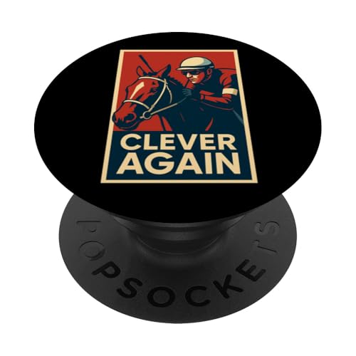Clever Again Pferd, Pferderennen, Santa Anita, Del Mar PopSockets Klebender PopGrip Clever Again Pferd, Pferderennen, Santa Anita, Del Mar PopSockets Klebender PopGrip von Handicapping Horse Gear