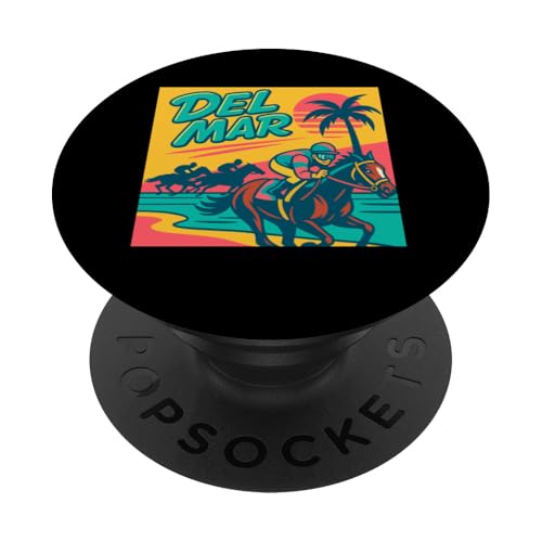 Del Mar Horse Racing Vollblut Santa Anita Pferdespieler PopSockets Klebender PopGrip Del Mar Horse Racing Vollblut Santa Anita Pferdespieler PopSockets Klebender PopGrip von Handicapping Horse Gear