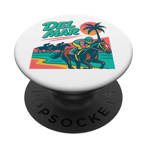 Del Mar Horse Racing Vollblut Santa Anita Pferdespieler PopSockets Klebender PopGrip Del Mar Horse Racing Vollblut Santa Anita Pferdespieler PopSockets Klebender PopGrip von Handicapping Horse Gear