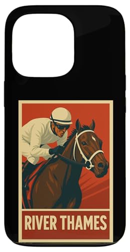 Pferd auf der Themse, Pferderennen, Santa Anita, Del Mar Hülle für iPhone 13 Pro von Handicapping Horse Gear