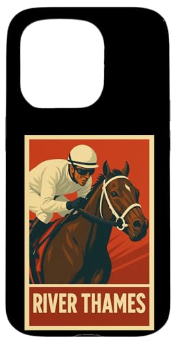Pferd auf der Themse, Pferderennen, Santa Anita, Del Mar Hülle für iPhone 15 Pro von Handicapping Horse Gear