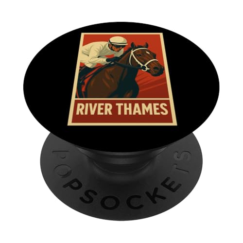 Pferd auf der Themse, Pferderennen, Santa Anita, Del Mar PopSockets Klebender PopGrip Pferd auf der Themse, Pferderennen, Santa Anita, Del Mar PopSockets Klebender PopGrip von Handicapping Horse Gear