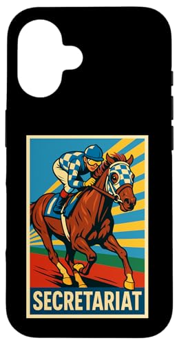Sekretariat Pferd, Pferderennen, Del Mar, Santa Anita, Pferd Hülle für iPhone 16 von Handicapping Horse Gear