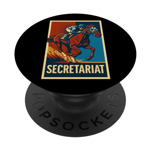 Sekretariat Pferd, Pferderennen, Del Mar, Santa Anita, Pferd PopSockets Klebender PopGrip Sekretariat Pferd, Pferderennen, Del Mar, Santa Anita, Pferd PopSockets Klebender PopGrip von Handicapping Horse Gear