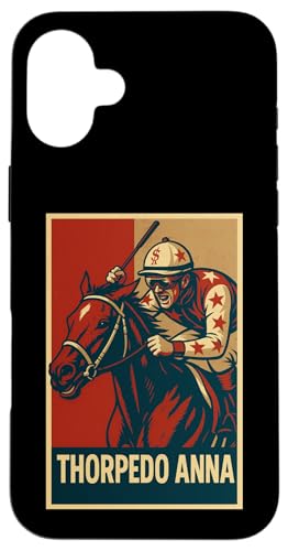 Thorpedo Anna Pferd, Pferderennen, Del Mar, Santa Anita Hülle für iPhone 16 Plus Thorpedo Anna Pferd, Pferderennen, Del Mar, Santa Anita Hülle für iPhone 16 Plus von Handicapping Horse Gear