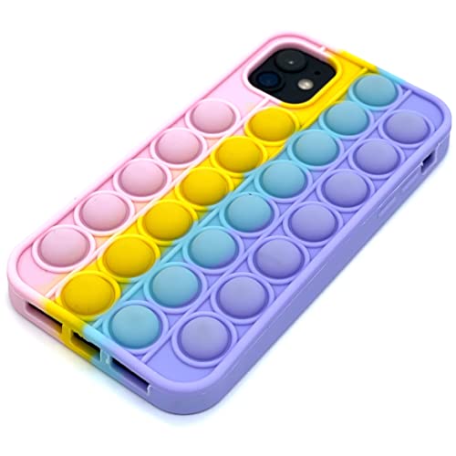 Handy Lux® Fidget Toys Pop Handyhülle für Apple iPhone 11 Regenbogen Bubble Silikon Spielzeug TPU Schutz Stoßfest Case Süß Weich Hülle von Handy Lux