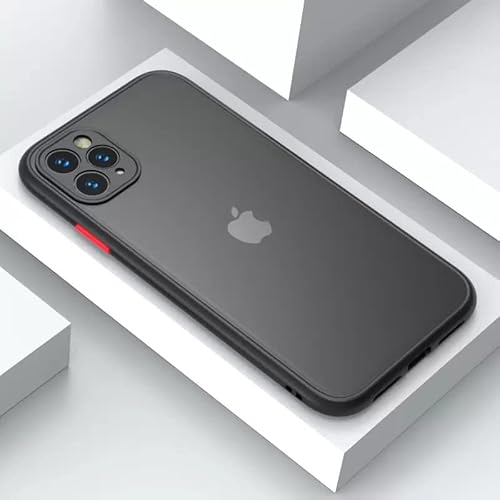 Handy Lux® Klare Hülle für Apple iPhone 11 Pro stoßfeste transparente dünne Hülle Cover Clear Case aus Silikon Kamera Q Schutz - Schwarz von Handy Lux