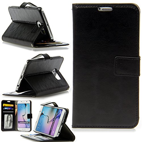 Handy Lux® Schutz Hülle Case Cover Flip Kartenfach Case Klapp Etui für Samsung Galaxy S8 Plus +, Schwarz von Handy Lux