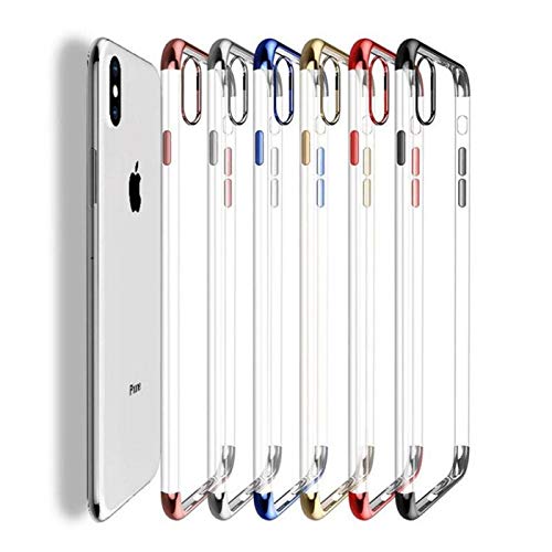 Handy Lux® Schutz Hülle Clear Cover Transparent Case Durchsichtig Glänzend Silikon Tasche für Apple iPhone XS MAX 6,5", Schwarz von Handy Lux
