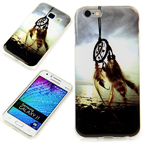 Handy Lux® Schutz Hülle Etui Silikon TPU Case Cover Design Motiv für Samsung Galaxy A5 Modell 2017 - Traumfänger SW von Handy Lux
