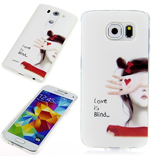 Handy Lux® Schutz Hülle Etui Silikon TPU Cover Case Design Motiv für Samsung Galaxy S6 - Love is Blind von Handy Lux