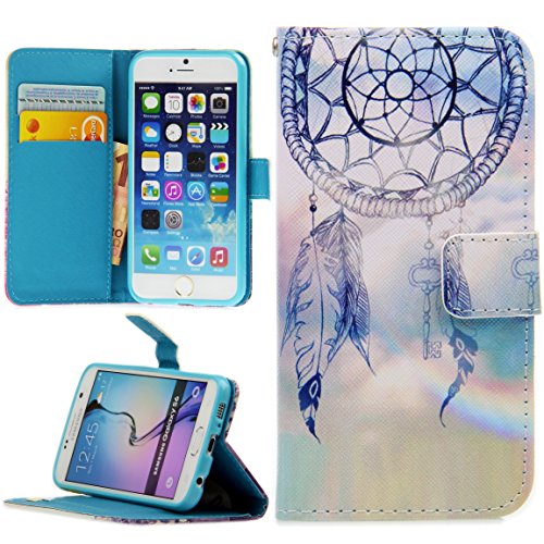 Handy Lux® Schutz Hülle Tasche Kartenfächer Flip Case Etui Cover Involto Motiv Design Hülle BookStyle für Apple iPhone XS MAX 6,5", Traumfänger GL von Handy Lux