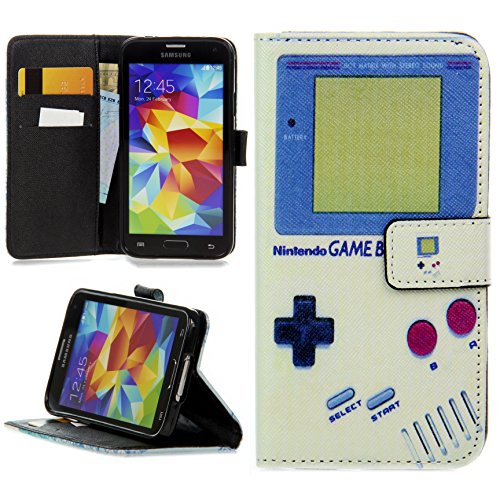 Handy Lux® Schutz Hülle Tasche Kartenfächer Flip Case Etui Cover Involto Motiv Design Hülle BookStyle für Samsung Galaxy A33 5G - Gameboy von Handy Lux