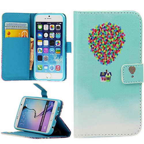 Handy Lux® Schutz Hülle Tasche Kartenfächer Flip Case Etui Cover Involto Motiv Design Hülle BookStyle für Samsung Galaxy S9 Plus Modell 2018, Fly House von Handy Lux