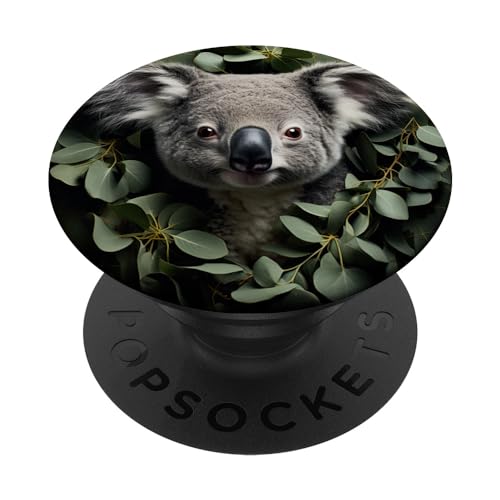 Handy Fingerhalter-ung Smartphone Eukalyptus Koala-Bär PopSockets mit austauschbarem PopGrip von Handyhalter Griffhalter für Smartphone Rückseiten