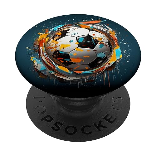 Handy Fingerhalter-ung Smartphone Fußball PopSockets mit austauschbarem PopGrip von Handyhalter Griffhalter für Smartphone Rückseiten