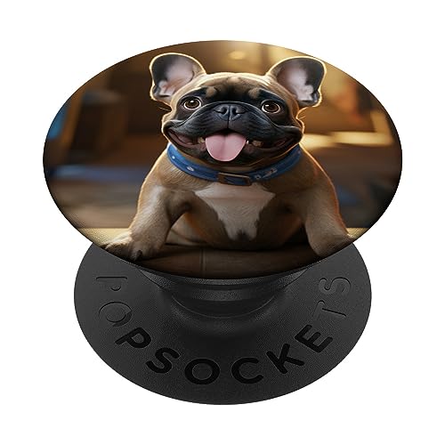 Handy Fingerhalter-ung Smartphone französische Bulldogge PopSockets mit austauschbarem PopGrip von Handyhalter Griffhalter für Smartphone Rückseiten