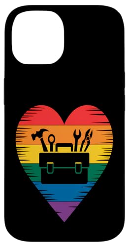 LGBT Toolbox Herz Hülle für iPhone 14 LGBT Toolbox Herz Hülle für iPhone 14 von Handyman Apparel