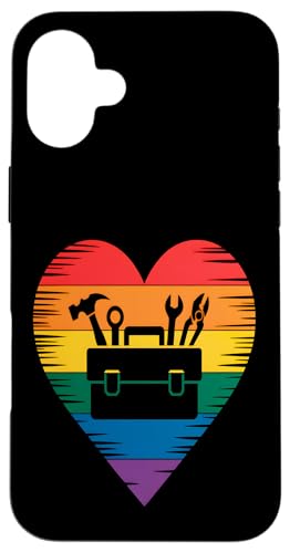 LGBT Toolbox Herz Hülle für iPhone 16 Plus von Handyman Apparel