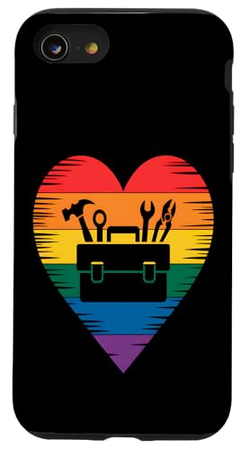 LGBT Toolbox Herz Hülle für iPhone SE (2020) / 7 / 8 von Handyman Apparel