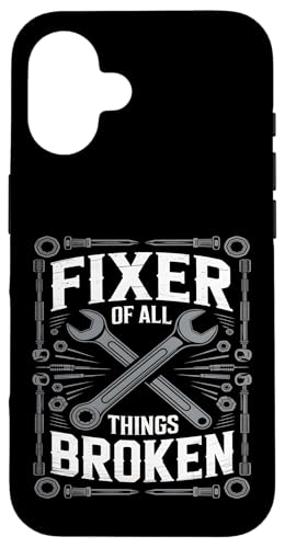Reparierer aller kaputten Dinge Hülle für iPhone 16 Reparierer aller kaputten Dinge Hülle für iPhone 16 von Handyman Apparel