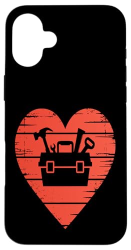 Werkzeugkasten Herz Hülle für iPhone 16 Plus Werkzeugkasten Herz Hülle für iPhone 16 Plus von Handyman Apparel