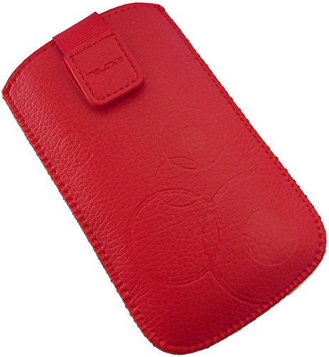 Handyschale 24 Slim Case für Bea-Fon SL650 Handyschale Rot Schutzhülle Tasche Cover Etui mit Klettverschluss von Handyschale24