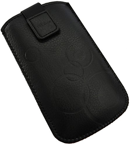 Handyschale24 Slim Case für Doro 5030 Handyschale Schwarz Schutzhülle Tasche Cover Etui mit Klettverschluss von Handyschale24