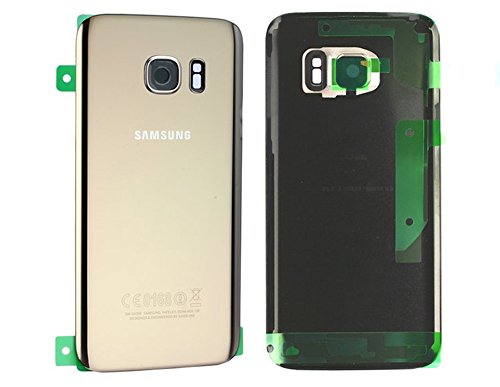 Handyteile24 ✅ ? ? ? ? ? ? Akku Deckel Akkufachdeckel Akkudeckel Rückseite Back Cover Kameralinse + Klebestreifen Gold GH82-11346C für Samsung Galaxy S7 Edge G935F G935 von Handyteile24 ✅