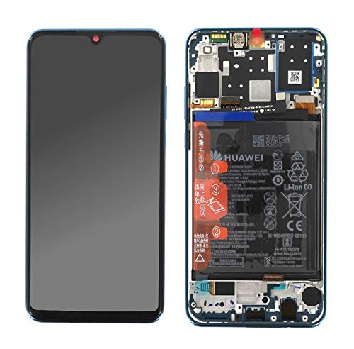 Handyteile24 ✅ Display Bildschirm Touchscreen mit Rahmen und Akku in Peacock Blue/Blau für Huawei P30 Lite - 02352RQA von Handyteile24 ✅