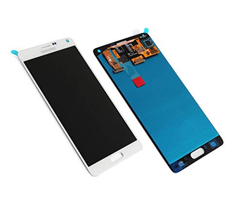 Handyteile24 ✅ LCD AMOLED Display Touchscreen Bildschirm Inkl Klebestreifen Weiß - GH97-16565A für Samsung Galaxy Note 4 N910F N910 von Handyteile24 ✅