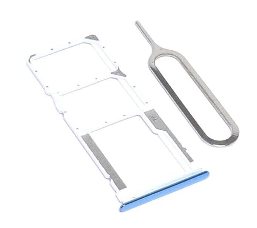 Handywest Kompatibel für Xiaomi Redmi Note 10 Note 10 Pro SIM Karten Halterung Simkarte Hlater SIM-Fach SD Memory Slot Tray SIM-Card Nano Schlitten einschubfach inkl Nadel Öffner Blau von Handywest