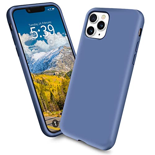 Handzer Handyhülle eisblau - kompatibel mit Apple iPhone 11 Pro, stoßfeste Hülle aus hochwertigem Flüssigsilikon, optimaler Rundumschutz, Kratzfeste Schutzhülle mit Mikrofaser Innenfutter von Handzer