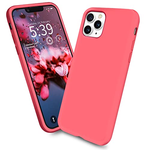 Handzer Handyhülle pink - kompatibel mit Apple iPhone 11 Pro, stoßfeste Hülle aus hochwertigem Flüssigsilikon, optimaler Rundumschutz, Kratzfeste Schutzhülle mit Mikrofaser Innenfutter von Handzer