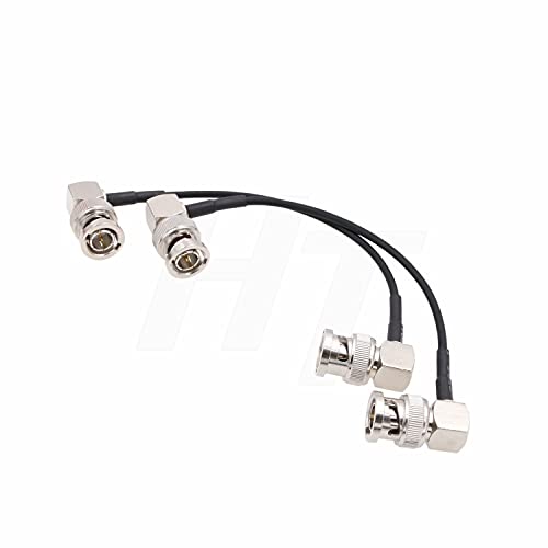 HangTon 2pack 3G HD SDI BNC Video Koaxialkabel für Teradek Atomos Portkeys ALEXA DSMC2 Kamera Monitor Sender, rechtwinklig BNC auf rechtwinklig BNC 15cm von HangTon Connect