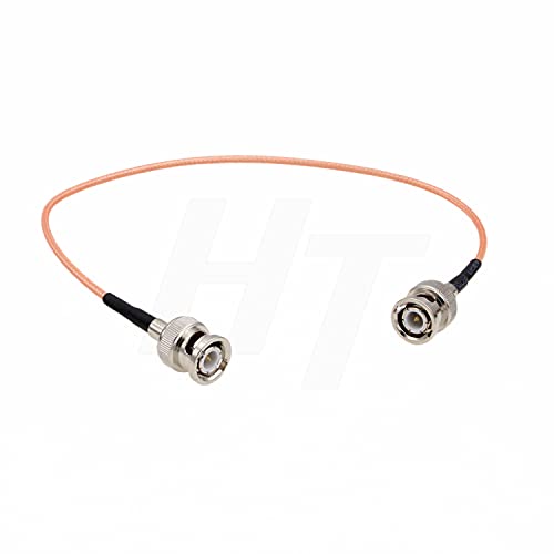 HangTon BNC HD SDI Video RF Kabel Koaxialkabel Jumper Adapter Low Loss Signalübertragung 50 Ohm RG316 BNC Stecker auf Stecker für Kamera Monitor (18 Zoll / 45 cm) von HangTon Connect