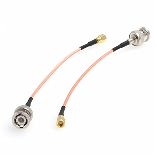 HangTon BNC-Stecker SMC-Buchse Jumper RF Koax RG316 Adapterkabel vergoldet verlustarm 50 Ohm (15 cm, 2 Stück) von HangTon Connect