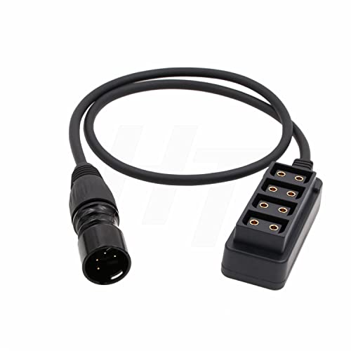 HangTon Block Batterie 12V XLR 4-Pin Netzteil Splitter auf D-Tap 4-Port Adapter Konverter 12in (30cm) von HangTon Connect