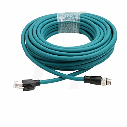 HangTon Industrial M12 4-Pin D-Coded RJ45 Ethernet Netzwerkkabel für Cognex Sick Encoder Sensor RFID Profinet Netzwerkschiene CCTV Steuerung LED Stromversorgung 10 m von HangTon Connect