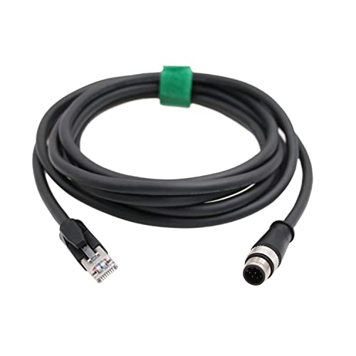 HangTon Industriekamera Encoder M12 8 Pin A-Code auf RJ45 Cat6 Ethernet Kabel (3m) von HangTon Connect