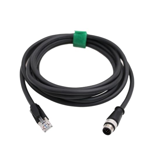 HangTon M12 8-poliges A-Code-RJ45-Cat6-Ethernet-Kabel für Cognex-Industriekamera (2 m) von HangTon Connect
