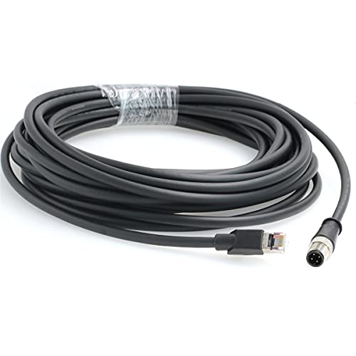 Sensor M12 4-poliger D-Code auf RJ45 Cat.6 Ethernet geschirmtes Kabel wasserdicht Industriemaschinen Kamera Netzwerkroboter (10 m) von HangTon Connect