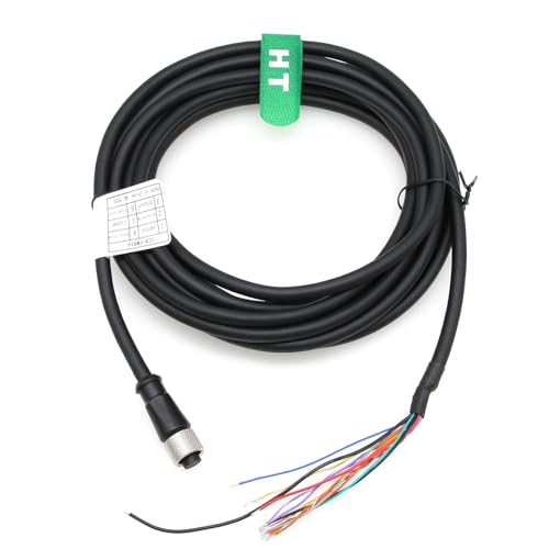 HangTon Cognex In-Sight 7000 8000 24V Power IO Kabel M12 A-kodiert 12 Pin Buchse auf fliegendes Kabel für industrielle Sensor Profibus Netzwerk Automatisierungsanwendung CCB-PWRIO 5m HangTon Cognex In-Sight 7000 8000 24V Power IO Kabel M12 A-kodiert 12 Pin Buchse auf fliegendes Kabel für industrielle Sensor Profibus Netzwerk Automatisierungsanwendung CCB-PWRIO 5m von HangTon
