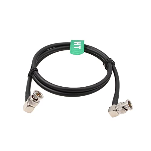 HangTon 12G 4K Raw SDI Koaxial Videokabel BNC zu BNC Canare LV-61S 75 ohm für Kamera Monitor Flexibel Geschirmt 80cm Schwarz Rechtswinkel von HangTon