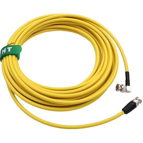 HangTon 12G 4K SDI Koaxial Video Kabel BNC auf BNC Canare für ARRI Alexa 35 RED Komodo Blackmagic Sony FS7 FX9 FX6 Kamera SmallHD Atomos Monitor geschirmt 10m Gelb von HangTon