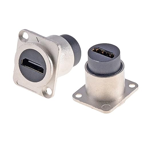 HangTon 2Pack HDMI 2.0 Panel Socket Coupler Waterproof Connector, D-Type Inline Cable Chassis Female to Female Extension, Ip65 Bulkhead Pass Through von HangTon