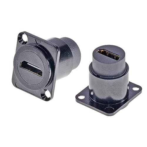 HangTon 2Pack HDMI Panel Mount Buchse Koppler Wasserdichter Stecker, 2.0 Version 4K 30P D-Type Kabel Chassis Buchse Zu Buchse Verlängerung, Ip65 Bulkhead Durchgang von HangTon