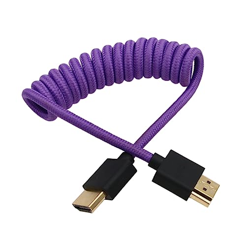 HangTon 4K 8K 60p Kabel Typ A HDMI 2.1 auf HDMI geflochten gewickelt für Atomos Ninja V SmallHD Blackmagic Monitor Panasonic Sony Canon Nikon Kamera lila HangTon 4K 8K 60p Kabel Typ A HDMI 2.1 auf HDMI geflochten gewickelt für Atomos Ninja V SmallHD Blackmagic Monitor Panasonic Sony Canon Nikon Kamera lila von HangTon