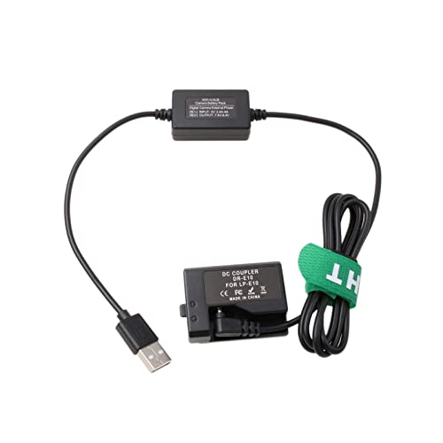 HangTon 5V USB LP-E10 Dummy-Akku für Canon EOS 1100D 1200D 1300D 1500D 3000D, Rebel T3 T5 T6 T7 T100, Kiss X50, Kiss X70 Kamera HangTon 5V USB LP-E10 Dummy-Akku für Canon EOS 1100D 1200D 1300D 1500D 3000D, Rebel T3 T5 T6 T7 T100, Kiss X50, Kiss X70 Kamera von HangTon
